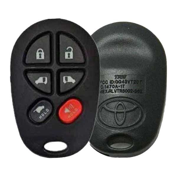 2004-2020 Toyota Sienna / 6-Button Keyless Entry Remote / PN: 89742-AE051 / GQ43VT20T / OEM REFURB