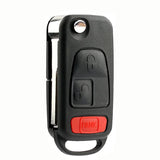 1996-2008 Mercedes SLK / Chrysler Crossfire / 3-Button Flip Key / HU64 / PCF7935 44 Chip (MBE)