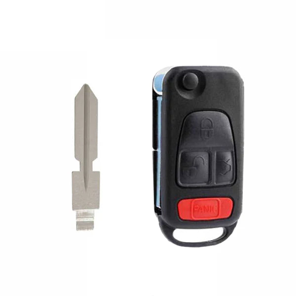 1997–2005 Mercedes SL / 4-Button Flip Key / HU39 / PCF7935 44 Chip for KR55 Key Maker / AFTERMARKET