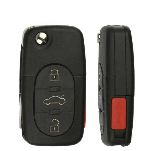 1997-2005 Audi A4 / A6 / A8 / 4-Button Flip Key / PN: 4D0837231E / MYT8Z0837231 / 315 MHz / AFTERMARKET