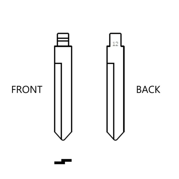 Keydiy | Xhorse - FO26 | FO-16 - Universal Flip Key Blade (10-PACK)