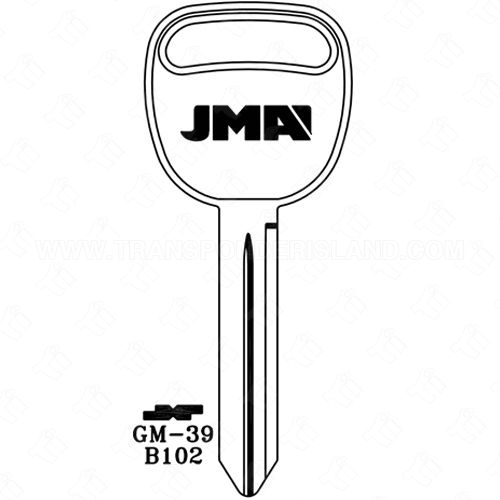 JMA GM B102 Metal Key Blank