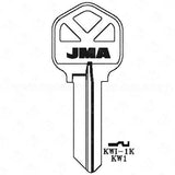 JMA Kwikset KW1 Nickel Finish Key Blank