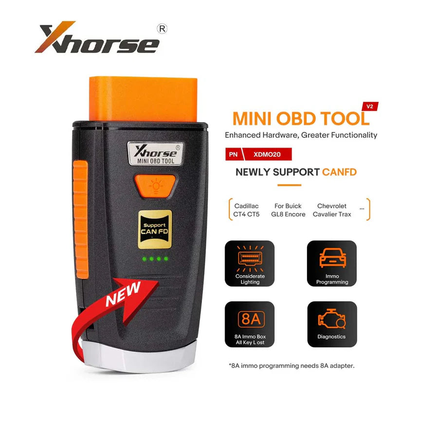 Xhorse - MINI OBD TOOL V2 IMMO Programming Function and CANFD Protocol - XDMO20EN