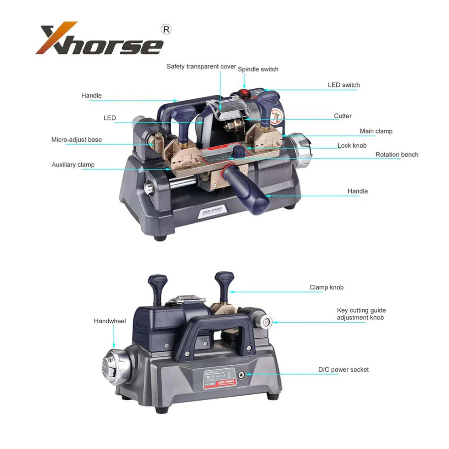 Xhorse - Dolphin XP-008 Key Cutting Machine for Special Bit, Double Bit Keys