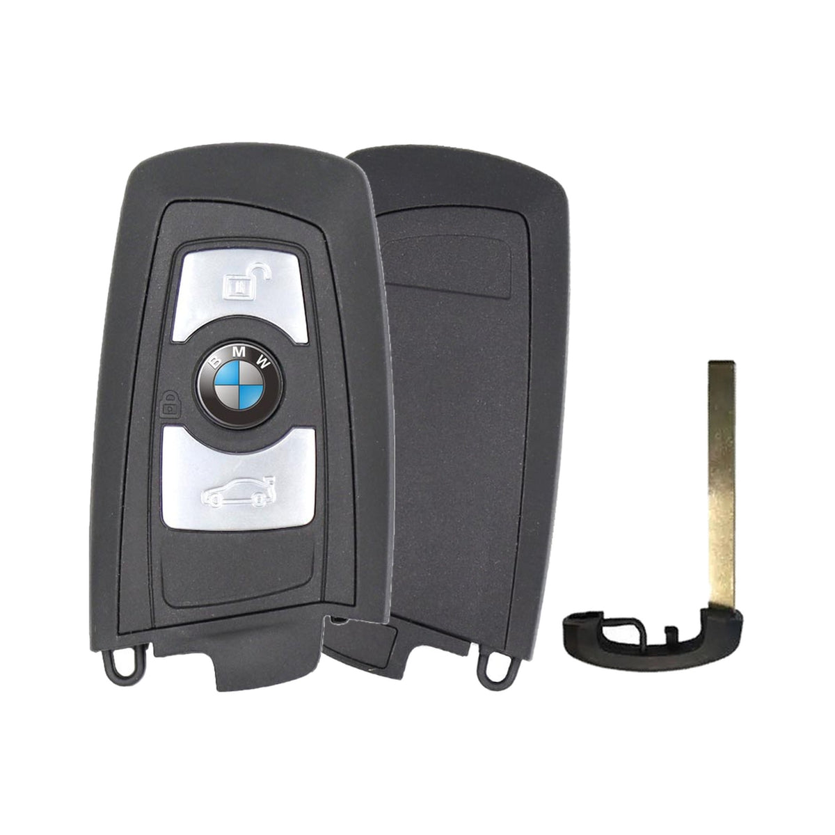 BMW F Series 3-Button Smart Key FEM-BDC 433 MHz - front, back and emergency key