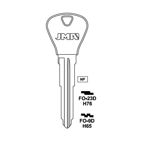 JMA Ford Lincoln Mercury H76 Metal Key Blank
