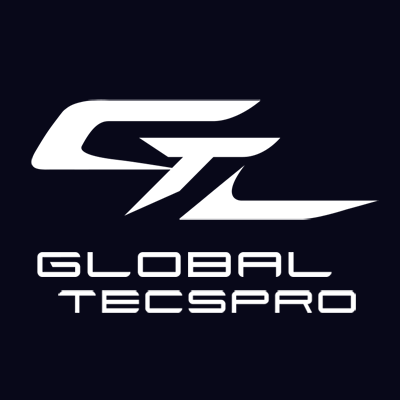 White logo and text 'GT Global Tecsporo' on a black background