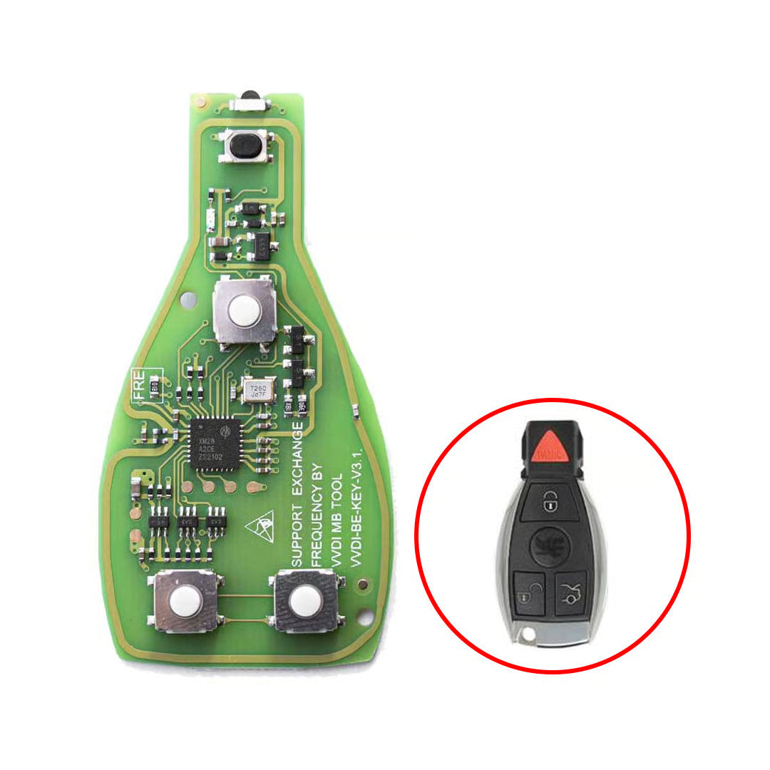 Xhorse - XNBZ01 1999-2014 Mercedes Benz 4-Button Fobik Key / IYZ-3312 / NEC & BGA / 315 MHz