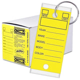 Self-Laminating Self Protecting Versa Tags Key Tags with Rings (250 per Box)