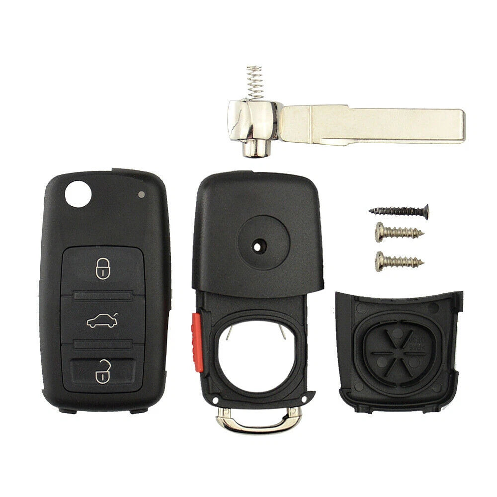 2004-2010 Volkswagen Touareg / 4-Button Flip Key SHELL for KR55WK45032 / AFTERMARKET