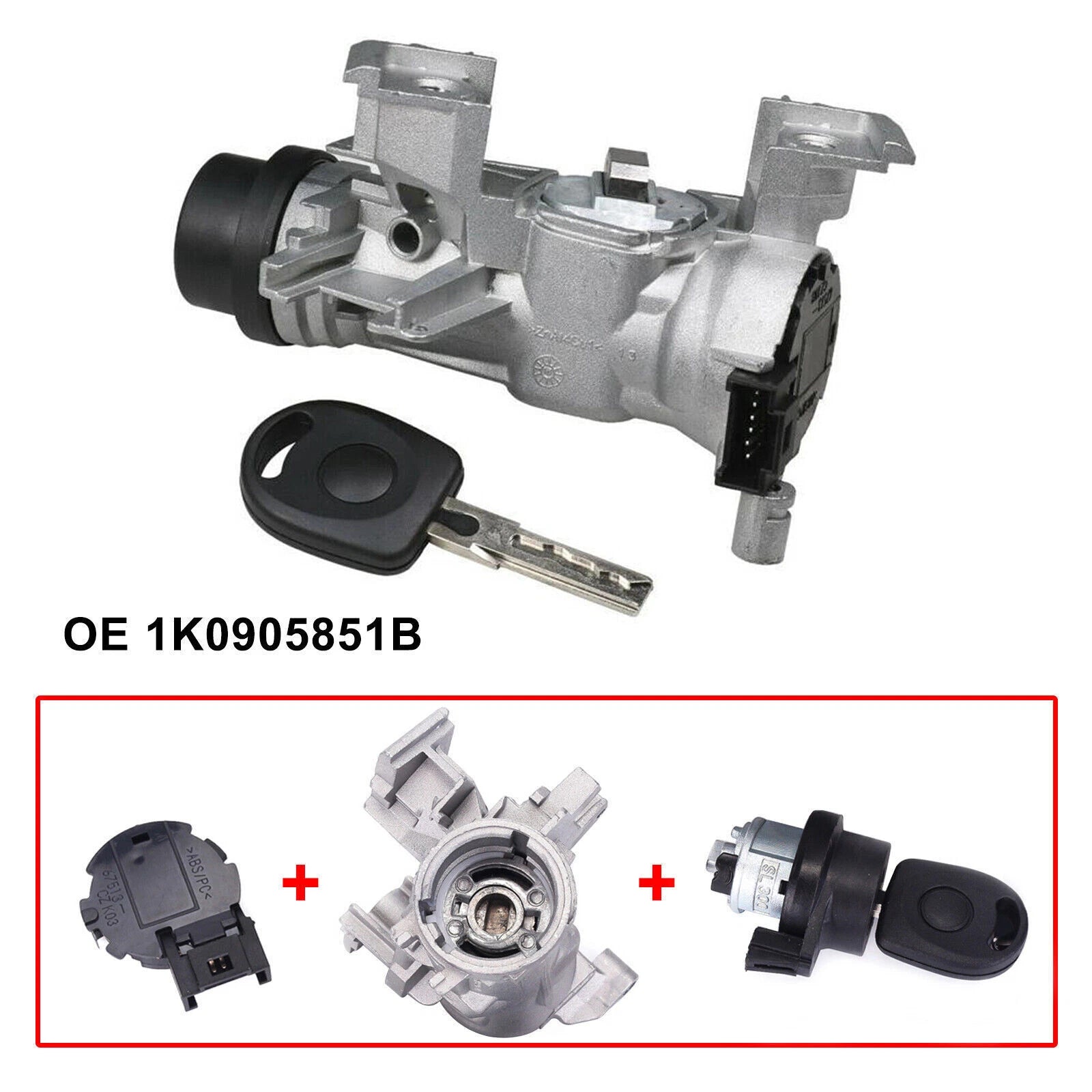 Ignition Starter Switch Lock Housing for Audi A3 / VW Golf / Jetta / Rabbit / EOS / 1K0905851B / AFTERMARKET