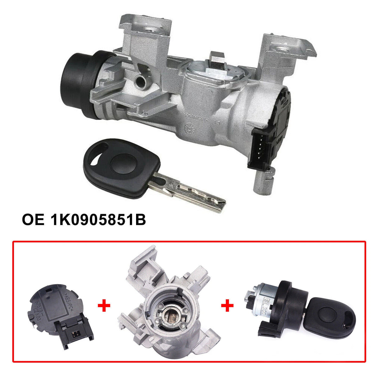 Ignition Starter Switch Lock Housing for Audi A3 / VW Golf / Jetta / Rabbit / EOS / 1K0905851B / AFTERMARKET
